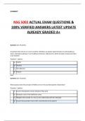 NSG 5002 ACTUAL EXAM QUESTIONS &  100% VERIFIED ANSWERS LATEST UPDATE  ALREADY GRADED A+