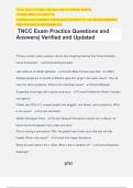 TNCC Exam Practice Questions and Answers| Verified and Updated