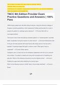 TNCC 8th Edition Provider Exam Practice Questions and Answers | 100% Pass