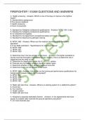 FIREFIGHTER 1 EXAM QUESTIONS AND ANSWERS