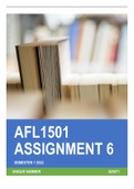 AFL1501 Assignment 6 Semester 1 2022