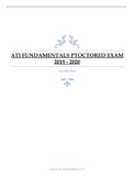 ATI RN FUNDAMENTALS PTOCTORED EXAM 2019 - 2020 Q&A