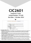 CIC2601 Assignment 5 (ANSWERS) 2024 - DISTINCTION GUARANTEED