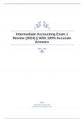 Intermediate Accounting Exam 1 Review (2024) || With 100% Accurate Answers