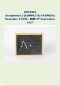 SOC2604 Assignment 2 ( ANSWERS) Semester 2 2024 - DUE 27 September 2024