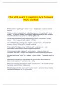  PSY 200 Exam 1 Questions And Answers 100% Verified.