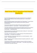 Heat Pump ESCO Questions And Answers Graded A+.