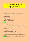 CARDIAC NCLEX QUESTIONS WITH COMPLETE SOLUTIONS.