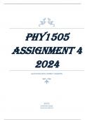 PHY1505 Assignment 4 (COMPLETE ANSWERS) 2024 - DUE September 202 All correct answered |100% TRUSTED Complete, trusted solutions and explanations | Latest updated complete detailed quality answers solution |study guide 2024 | (5) five star rating |A+ grade