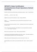  MPOETC State Certification  Comprehensive Exam Questions Solved Correctly.