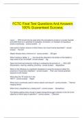   FCTC Final Test Questions And Answers 100% Guaranteed Success.