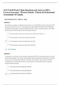 ACCT 6640 Week 2 Quiz Questions and Answers 100% Correct;Assurance -Western School - Chartered Professional Accountants of Canada