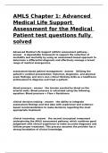 AMLS Chapter 1: Advanced Medical Life Support Assessment for the Medical Patient test questions fully solved