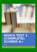 EEOCA TEST 1 (COMPLETE) SCORED A+