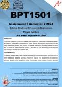 BPT1501 Assignment 6 (COMPLETE ANSWERS) Semester 2 2024