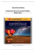 SOLUTION MANUAL  Fundamentals Of Cost Accounting 7th Edition  William Lanen