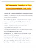 WSP-Accounting Crash Course Exam Questions and Answers 100% Solved