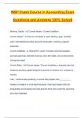 WSP Crash Course in Accounting Exam Questions and Answers 100% Solved