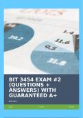 BIT 3454 EXAM #2 (QUESTIONS + ANSWERS) WITH GUARANTEED A+