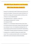 CPA REG Exam Questions and Answers 100% Pass Already Graded A+