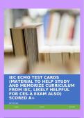 IEC ECMO TEST CARDS (MATERIAL TO HELP STUDY AND MEMORIZE CURRICULUM FROM IEC, LIKELY HELPFUL FOR CES-A EXAM ALSO) SCORED A+