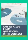 AMSTA-A 100 EXAM QUESTIONS WITH CORRECT ANSWERS!!