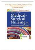 Test bank- Davis Advantage for Medical-Surgical Nursing: Making Connections to Practice {3rd Edition} by Hoffman | Latest Update