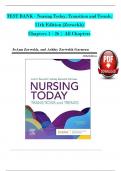 Test Bank For Nursing Today: Transition and Trends 11th Edition by JoAnn Zerwekh, Ashley Garneau All Chapters 1-26 LATEST