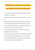 GFEBS Reimbursable Exam Questions and Answers 100% Pass | Graded A+