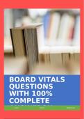 BOARD VITALS QUESTIONS WITH 100% COMPLETE ANSWERS!!