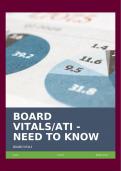 BOARD VITALS/ATI - NEED TO KNOW