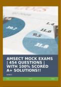 AMSECT MOCK EXAMS | 454 QUESTIONS | WITH 100% SCORED A+ SOLUTIONS!!