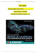 TEST BANK For Katzung's Basic and Clinical Pharmacology, 16th Edition By {Todd W. Vanderah, 2024,} Verified Chapters 1 - 66, Complete Newest Version