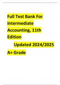 Solution Manual For Intermediate Accounting, 11th Edition by David Spiceland, Mark Nelson, Verified All  Chapters Complete Newest Version 2024/2025 A+