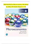 TEST BANK FOR MICROECONOMICS 7TH EDITION By jeffrey M. Perloff - ComPlete All Chapters (VERIFIED)