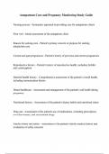 Antepartum Care and Pregnancy Monitoring Study Guide