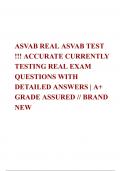   ASVAB REAL ASVAB TEST !!! ACCURATE CURRENTLY TESTING REAL EXAM QUESTIONS WITH DETAILED ANSWERS | A+ GRADE ASSURED // BRAND NEW