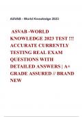 ASVAB -WORLD KNOWLEDGE 2023 TEST !!! ACCURATE CURRENTLY TESTING REAL EXAM QUESTIONS WITH DETAILED ANSWERS | A+ GRADE ASSURED // BRAND NEW