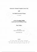 Instructor's Manual & Test Bank for Active Reading Skills Reading and Critical Thinking in College 3rd Edition by Kathleen T. McWhorter, All Chapters | Complete Guide A+