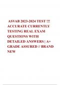 ASVAB 2023-2024 TEST !!! ACCURATE CURRENTLY TESTING REAL EXAM QUESTIONS WITH DETAILED ANSWERS | A+ GRADE ASSURED // BRAND NEW