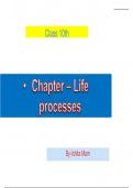 Class 10 ncert based notes- LIFE PROCESSES by jasmine k