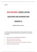 NUR 2356 MDC 1 EXAM 1 ACTUAL  QUESTIONS AND ANSWERS 2024  GRADED A+ 