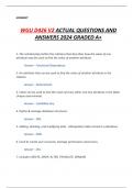 WGU D426 V2 ACTUAL QUESTIONS AND  ANSWERS 2024 GRADED A+ 