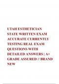 Utah Master Esthetician State Written Test Flashcards