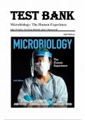 Test Bank for Microbiology The Human Experience 2nd Edition) By John W. Foster Zarrintaj Aliabadi Joan L. Slonczewski