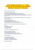 NACC REVIEW FOR PSW: CH 1-7 TRIAL UPDATE EXAM QUESTIONS AND ANSWERS (Mosby's Canadian Textbook)