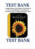 Test Bank - Campbell Biology, 11th AP® Edition (Urry 2018) | All Chapters