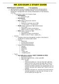 NR 328 EXAM 2 STUDY GUIDE / NR328 EXAM 2 STUDY GUIDE: CHAMBERLAIN COLLEGE OF NURSING - LATEST, A COMPLETE DOCUMENT FOR EXAM