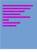 TEST BANK UNDERSTANDING PHARMACOLOGY: ESSENTIALS FOR MEDICATION SAFETY, 2ND EDITION WORKMAN & LACHARITY Pharmacology Final Study Guide ALL CHAPTERS COMPLETE, QUESTION AND ANSWERS