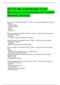 NU 327 Musculoskeletal Exam Questions and Answers All Correct (Newest Version)